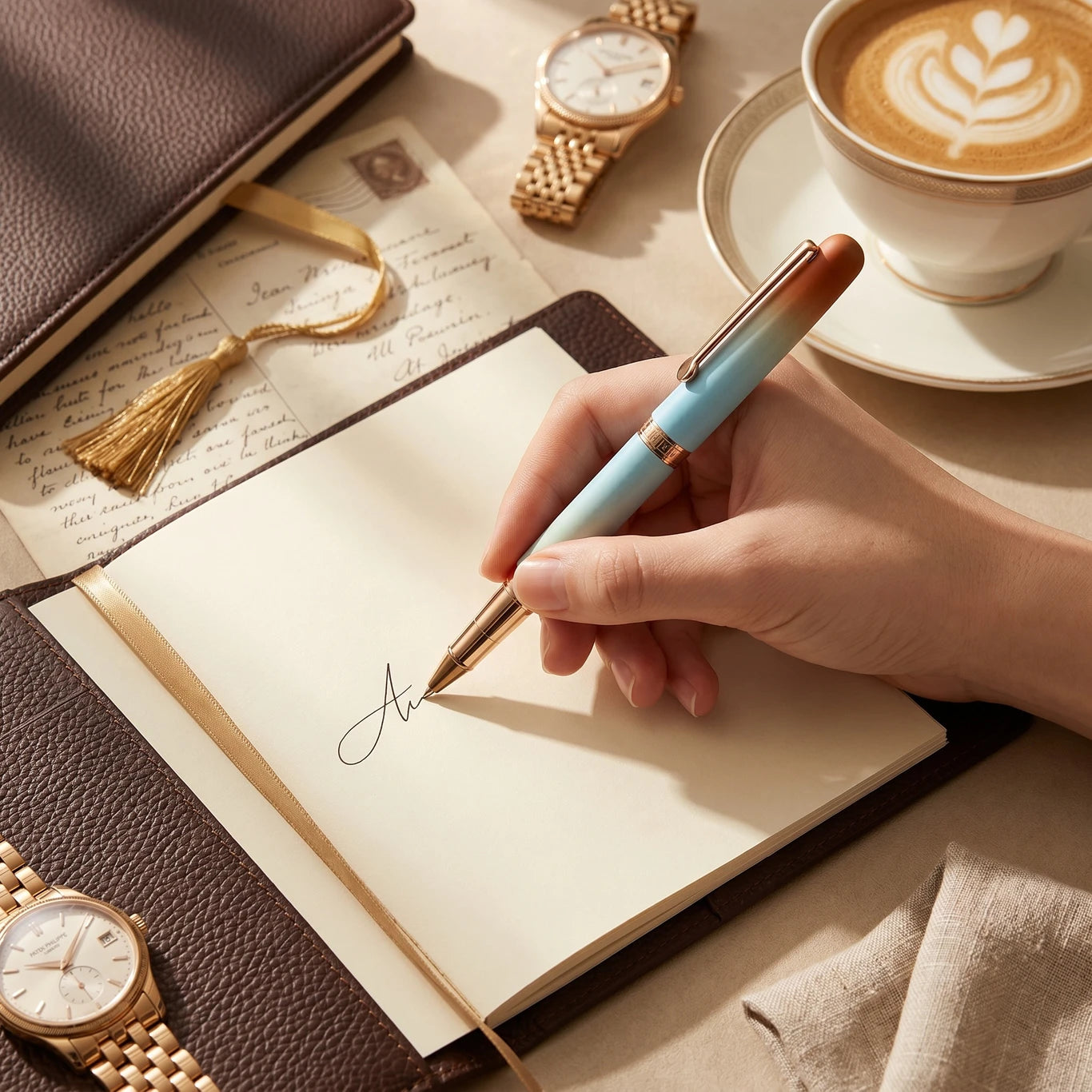 Aurencia Serenity Legacy Collection Roller Ball Pen (Ink Color - Blue)