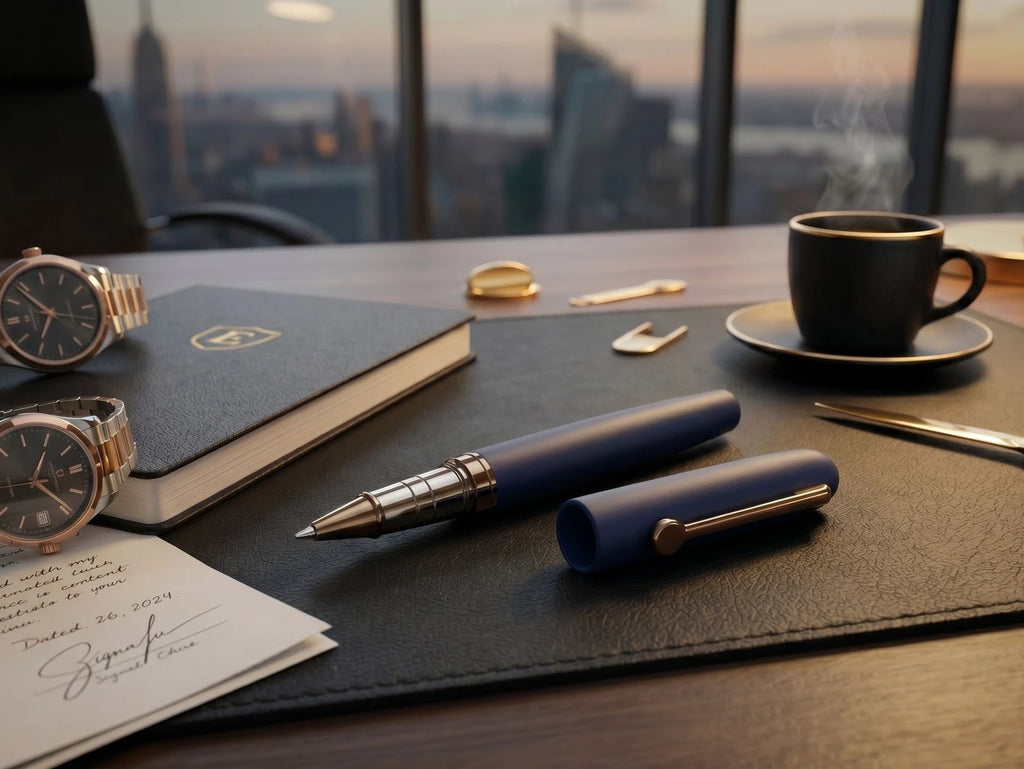 Aurencia Signature Collection Roller Ball Pen (Ink Color - Blue)