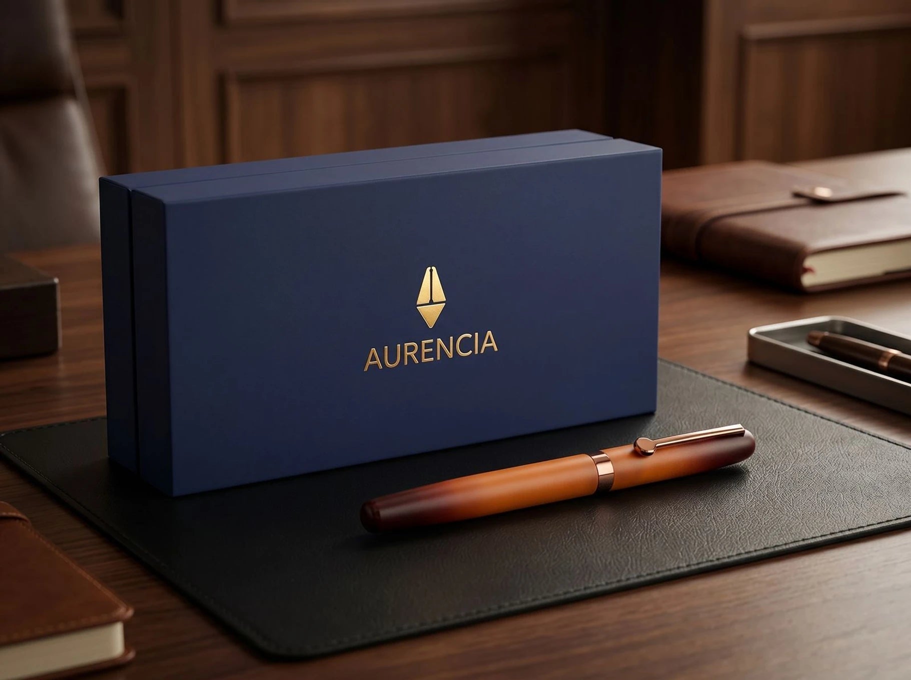 Aurencia Mocha Legacy Collection Roller Ball Pen (Ink Color - Blue)