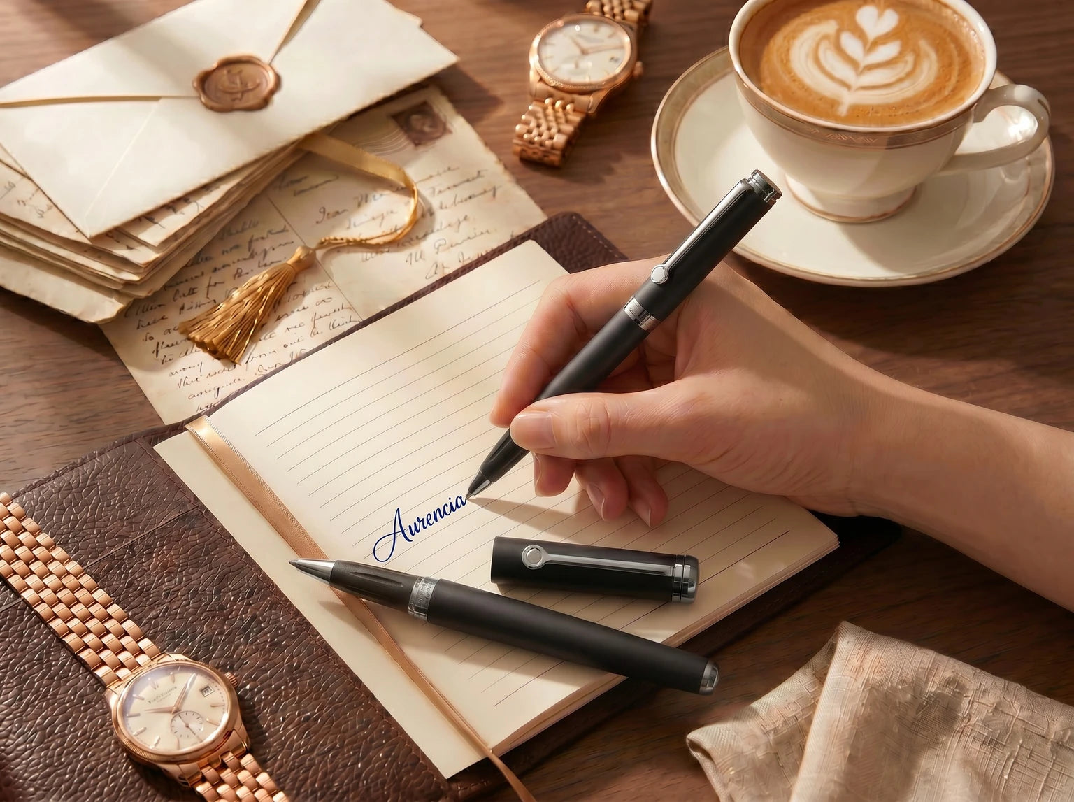 Aurencia Imperial Gift Collection Roller Ball Pen (Ink Color - Blue)