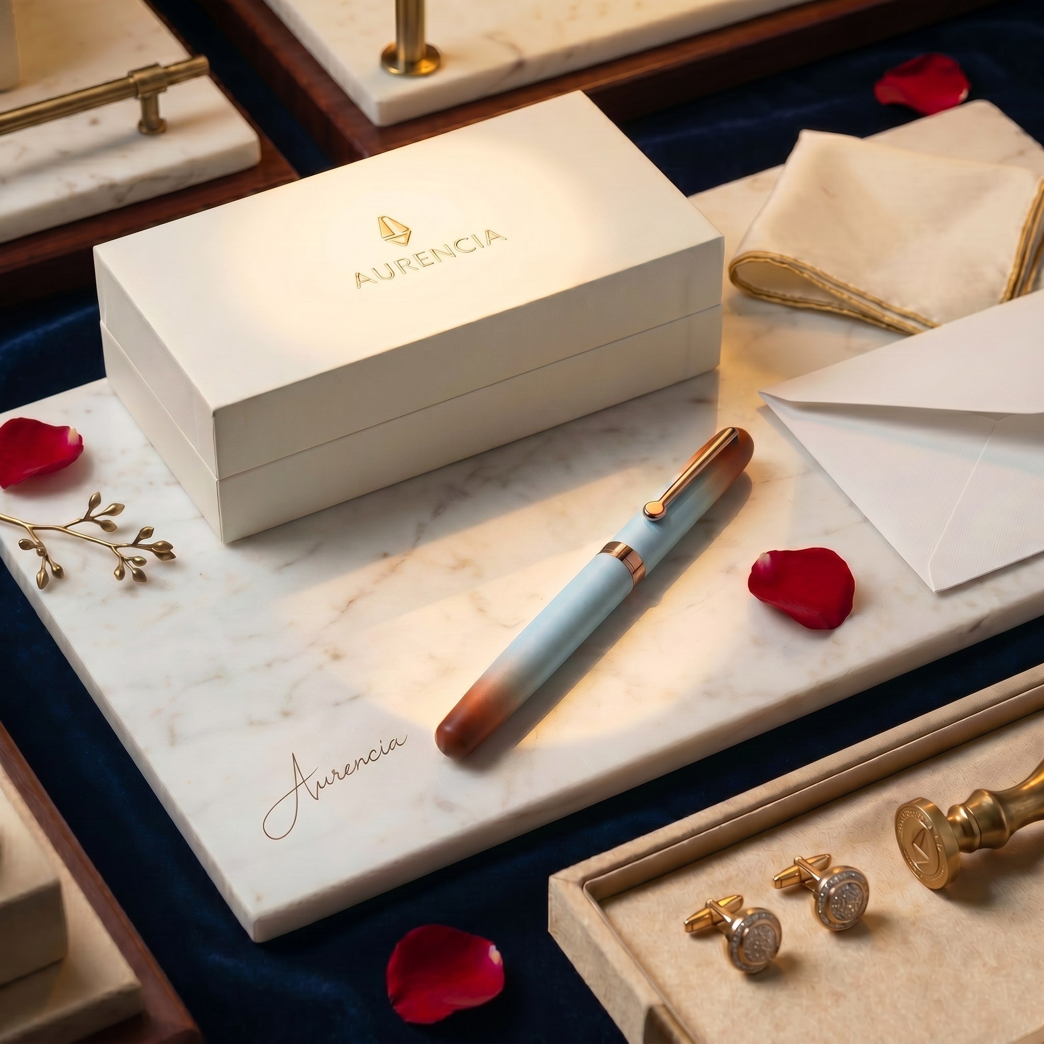 Aurencia Serenity Legacy Collection Roller Ball Pen (Ink Color - Blue)